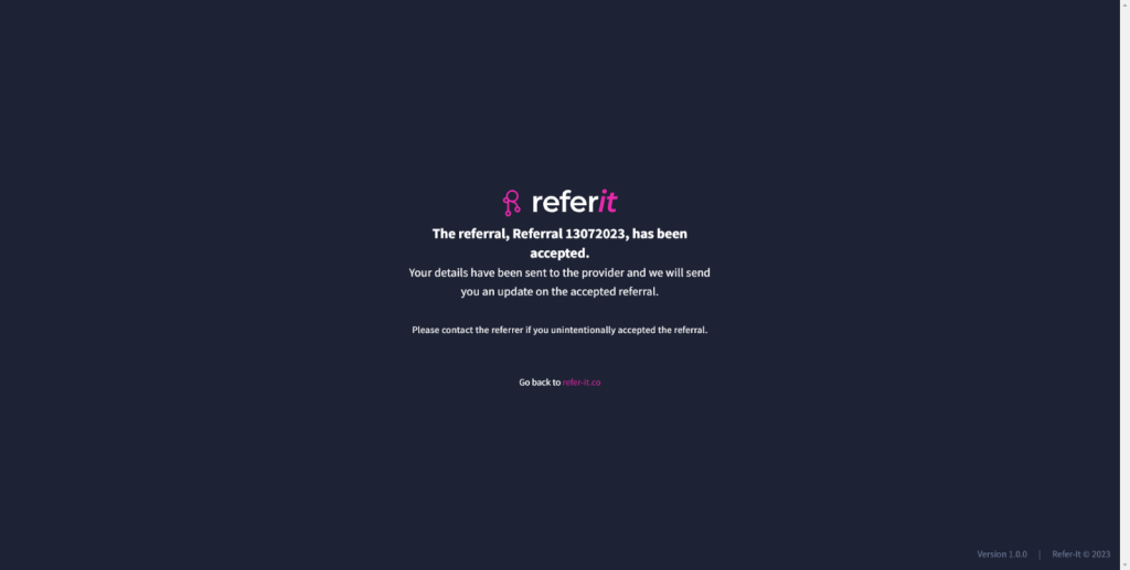 Accept Referral 